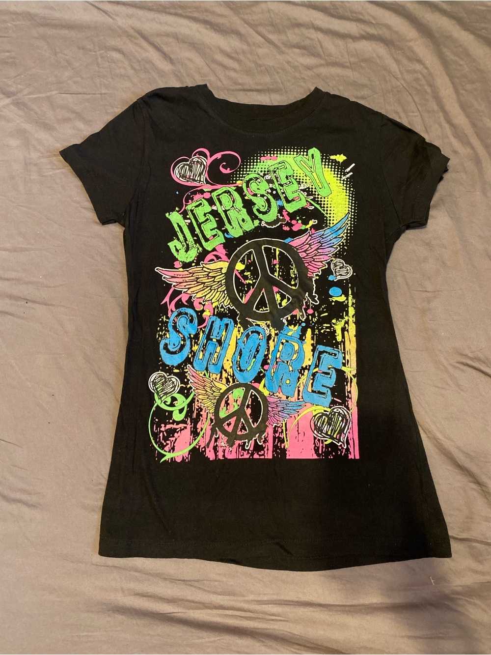 C.U.T.E black graphic Jersey Shore t-shirt womens size S / girls size XL